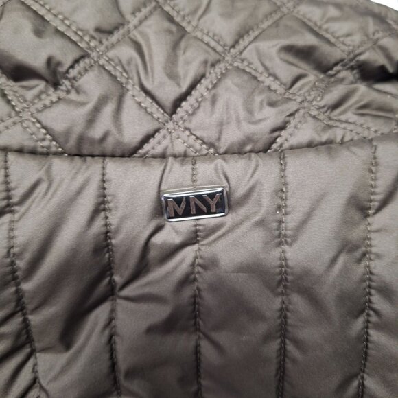 Marc‎ New York Quilted Vest Olive Green Full Zip Collar Fall Spring Womens Large - Picture 9 of 11